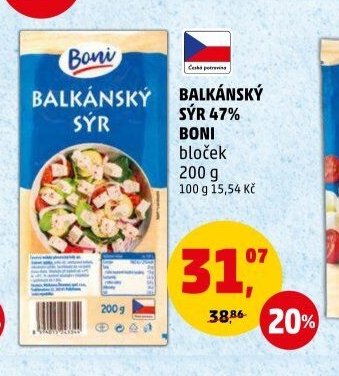 Balkánský sýr 47% Boni