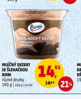 Mléčný dezert se šlehačkou Boni