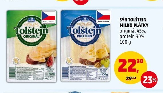 Sýr Tolštejn Milko plátky