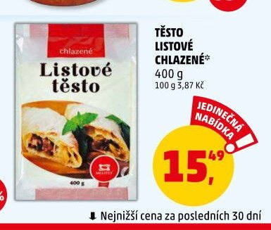 Těsto listové chlazené