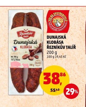 Dunajská klobása Řezníkův talíř