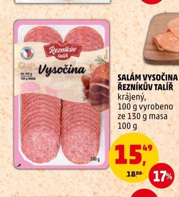 Salám Vysočina Řezníkův talíř
