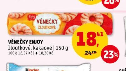 Věnečky Enjoy žloutkové, kakaové 150 g