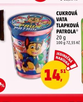 Cukrová vata Tlapková Patrola 20 g
