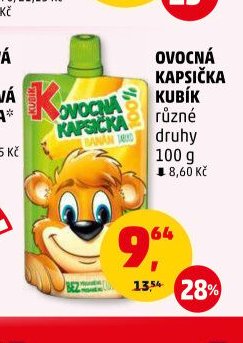 Ovocná kapsička Kubík různé druhy 100 g