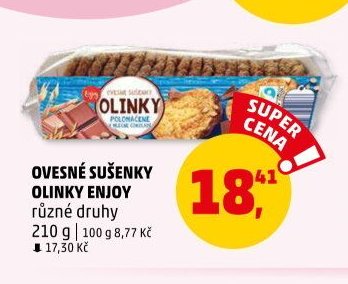 Ovesné sušenky Olinky Enjoy různé druhy