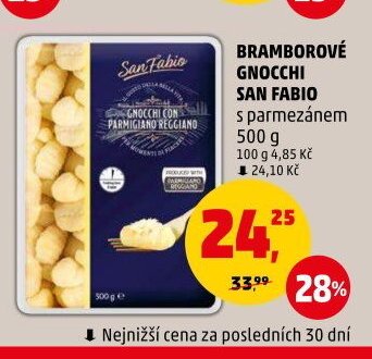 Bramborové gnocchi San Fabio s parmezánem