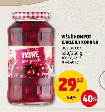 Višně kompot Karlova Koruna