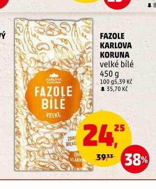 Fazole Karlova Koruna velké bílé