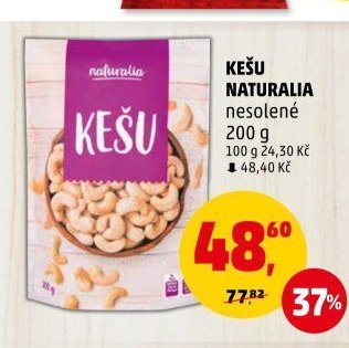 KEŠU NATURALIA nesolené