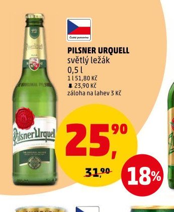 Pilsner Urquell světlý ležák 0,5 l