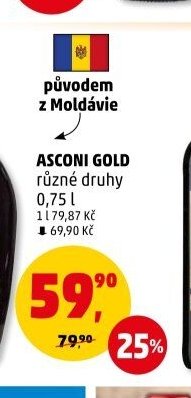 Asconi Gold různé druhy