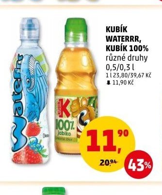 Kubík Waterrr, Kubík 100% 0,5/0,3 l
