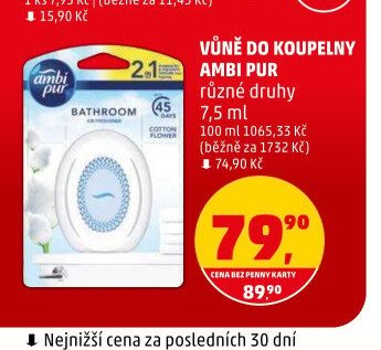VŮNĚ DO KOUPELNY AMBI PUR různé druhy 7,5 ml