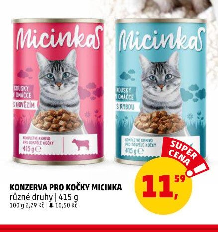 Konzerva pro kočky Micinka