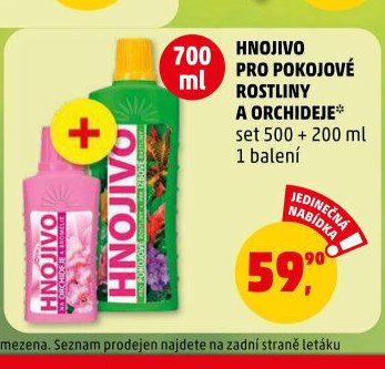 HNOJIVO PRO POKOJOVÉ ROSTLINY A ORCHIDEJE