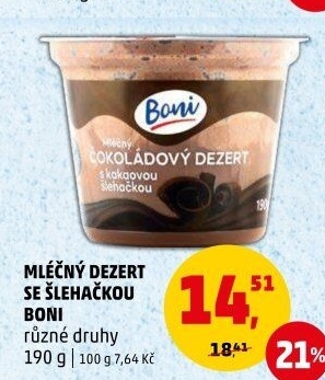 Dezert mléčný se šlehačkou Boni