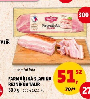 Farmářská slanina Řezníkův talíř
