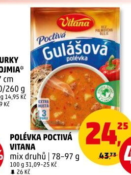 Instantní polévky Poctivá polévka Vitana