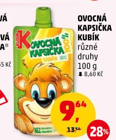 Kapsička ovocná 100% Kubík