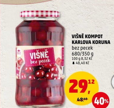 Kompot Višně Karlova Koruna