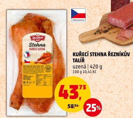 Kuřecí stehna uzená Řezníkův talíř