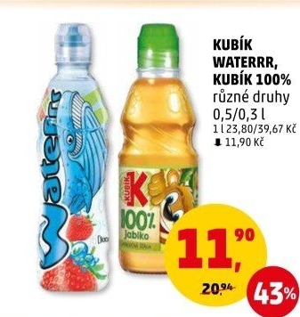 Ochucená voda Waterrr Kubík