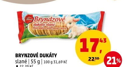 Oplatky brynzové dukáty Tina