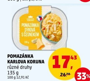 Pomazánky Karlova Koruna