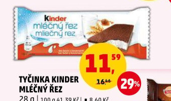 Řez mléčný Kinder
