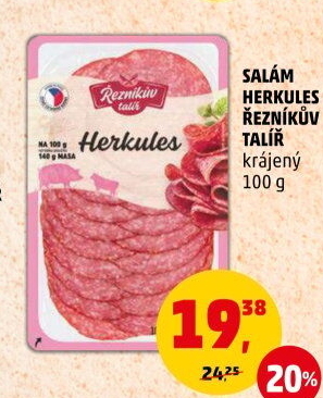 Salám Herkules Řezníkův talíř