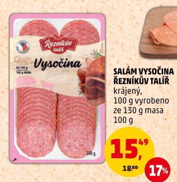 Salám Vysočina Řezníkův talíř