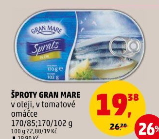 Šproty v oleji Gran Mare