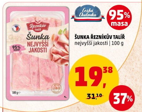 Šunka nejvyšší jakosti Řezníkův talíř