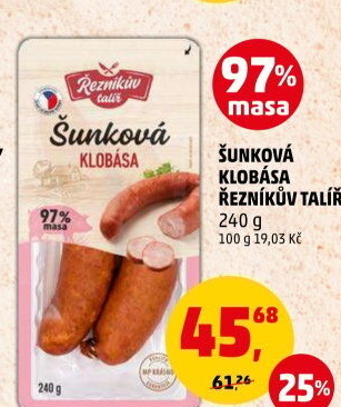 Šunková klobása Řezníkův talíř