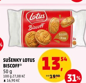 Sušenky sandwich Biscoff Lotus