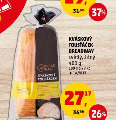 Toustový chléb kváskový Breadway