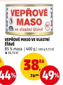 Vepřové maso ve vlastní šťávě