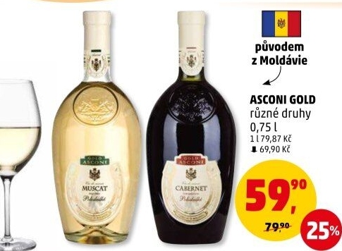 Vína Gold Asconi