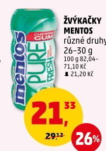 Žvýkačky Mentos