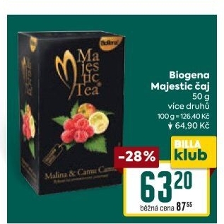 Čaje Majestic Tea Biogena