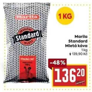 Mletá káva Standard Marila