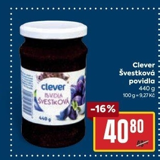Povidla švestková Clever