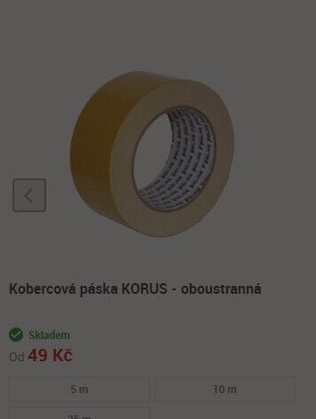 Kobercová páska KORUS - oboustranná - Breno koberce akcniletaky.com