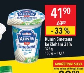 Kunín Smetana ke šlehání