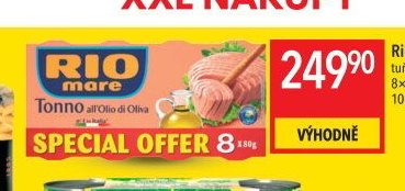 Rio Mare tuňák v olivovém oleji, 8 x 80 g