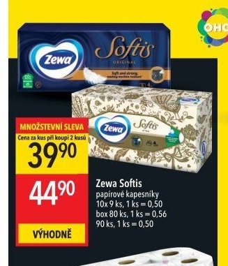 Zewa Softis papírové kapesníky