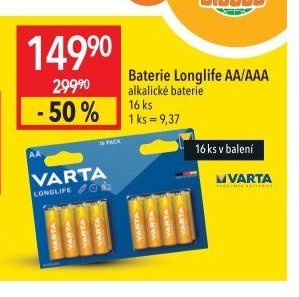 Baterie Longlife AA/AAA