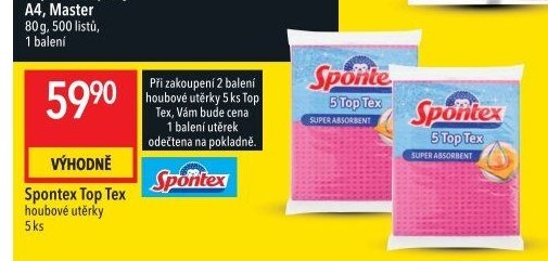 Spontex Top Tex houbové utěrky
