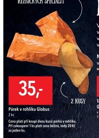 Párek v rohlíku Globus